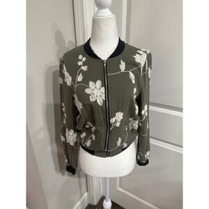 Casting L.A. Green Floral Bomber Jacket (Sz. S)